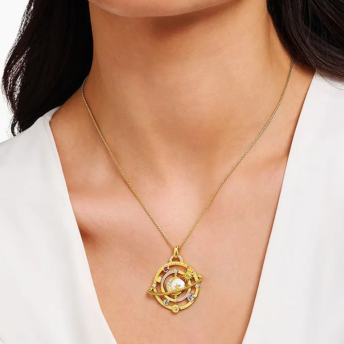 杰鼎欧美不锈钢星星吊坠项链高级感锁骨链钛钢项饰品跨境necklace