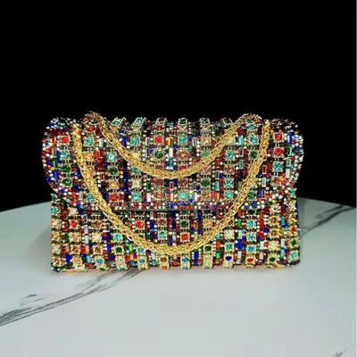 Full Diamond Handbag Single Shoulder Crossbody Kvällsväska