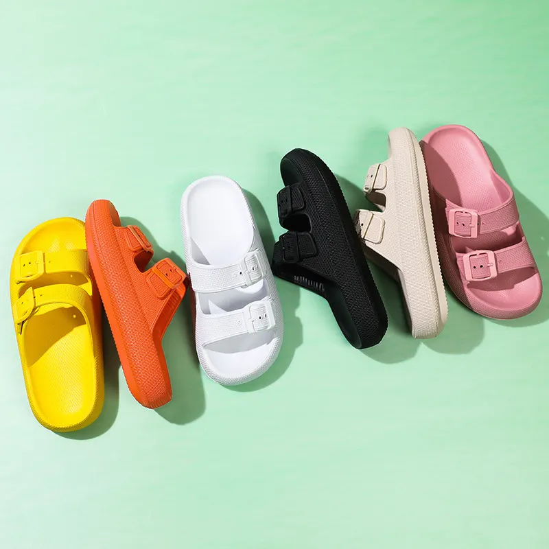 Chinelas de plataforma macias de borracha de alta elasticidade para mulheres