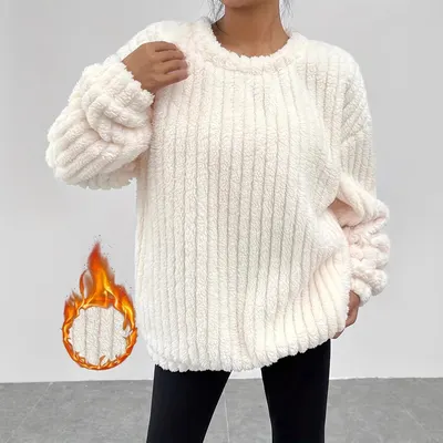Pijamas de lã de coral para mulheres, outono e inverno, cores sólidas, com veludo extra quente, pijama de flanela, top para uso doméstico