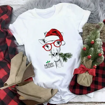 T-shirt de Manga Curta, Novidade de Natal 2024