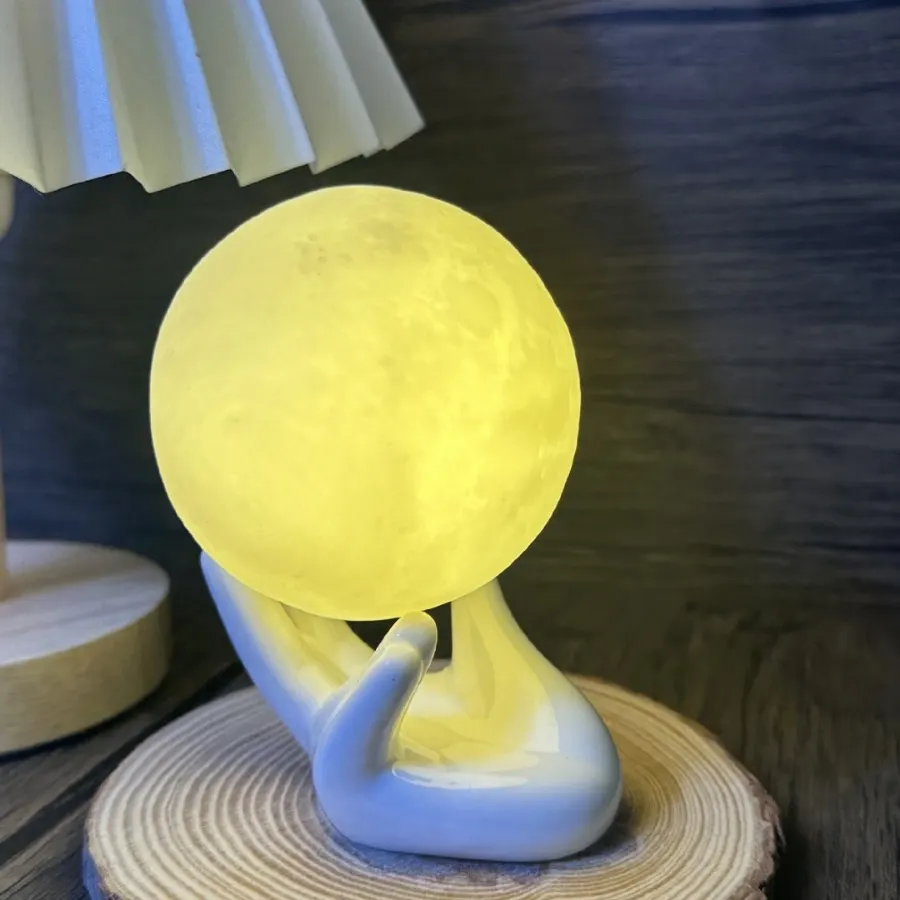 Handhållen Kreativ Planetlampa Liten Nattlampa Stjärnhimlampa Månlampa Romantisk Atmosfärslampa Sängbordslampa Sängrum Födelsedagsgåva