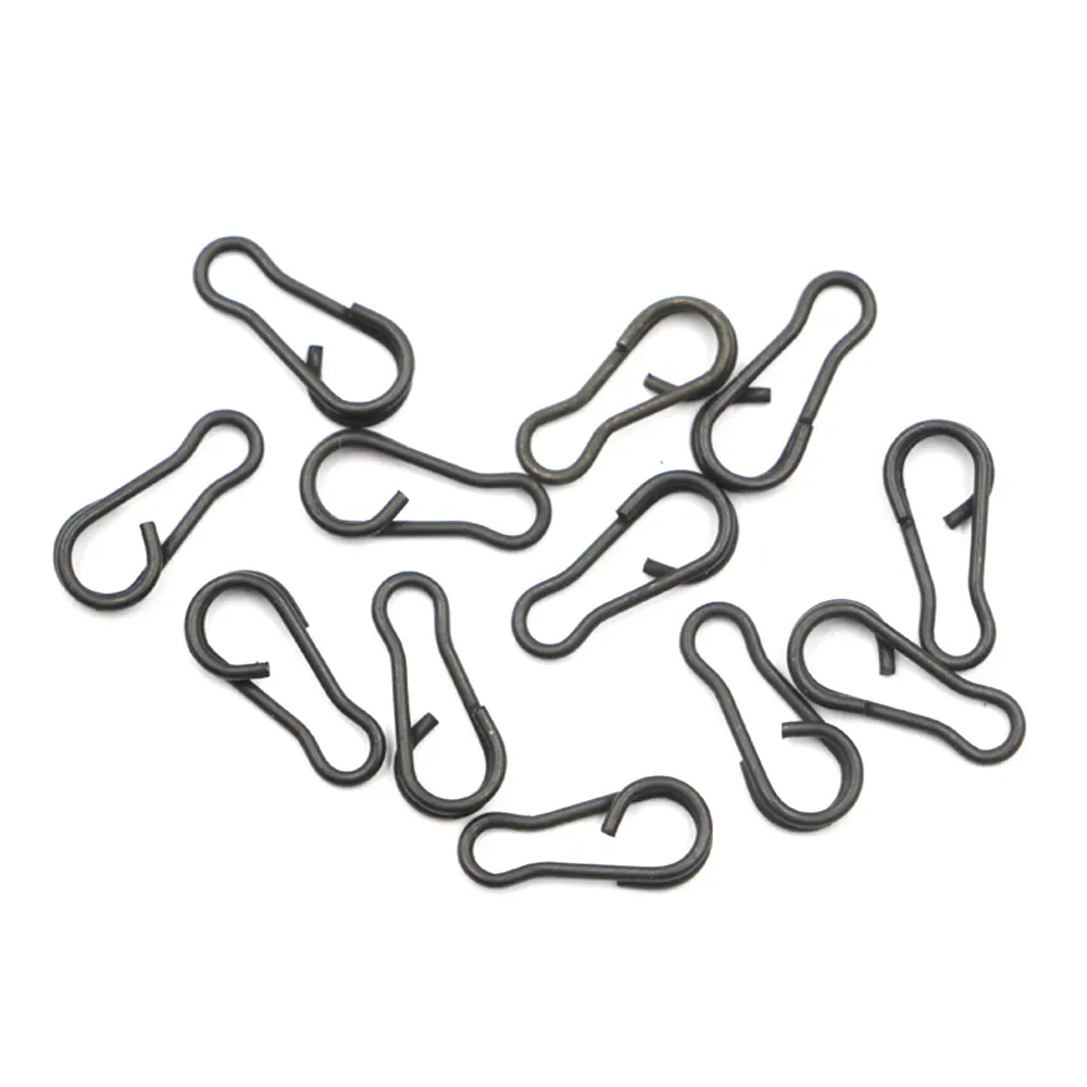 Conector de equipamento de pesca de carpa europeia Saigao, giratório de duas voltas, 10 unidades, acessórios de pesca de carpa