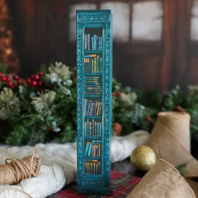 Ornamento de mini livro bestseller transfronteiriço, livro de adviento, cega para estante, caixa surpresa de Natal, venda por grosso do fabricante