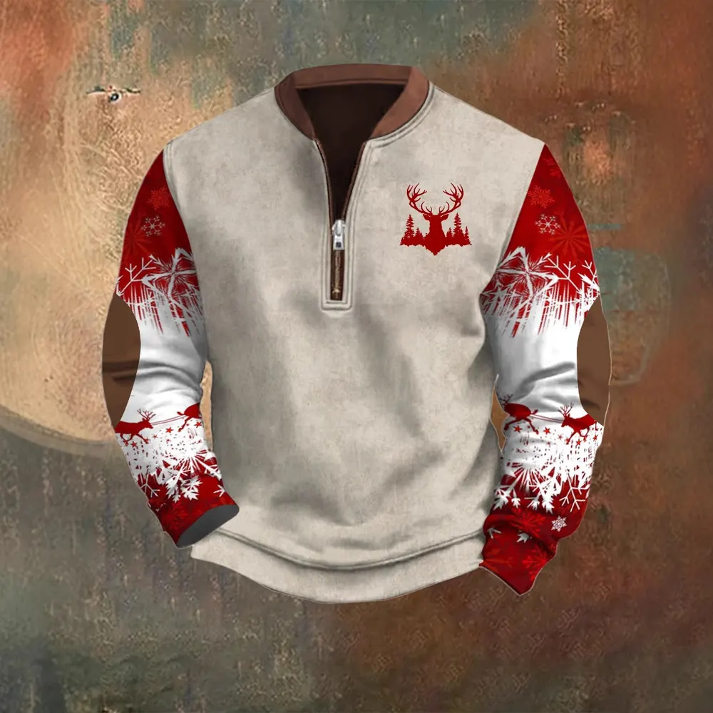Sudadera con Cremallera Europea y Americana, Sudadera con Cremallera 3D para Hombre, Sudadera Impresa de Otoño/Invierno Europea y Americana