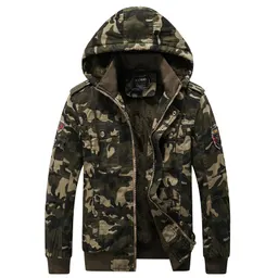 Casaco casual para homem, exterior com estampa de camuflagem