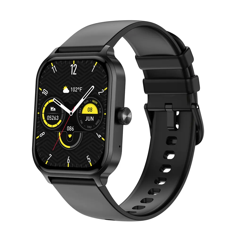 Relógio inteligente P85, chamada Bluetooth, frequência cardíaca, pressão arterial, monitoramento de saúde de oxigénio no sangue, relógio desportivo com música e informações, pulseira de relógio
