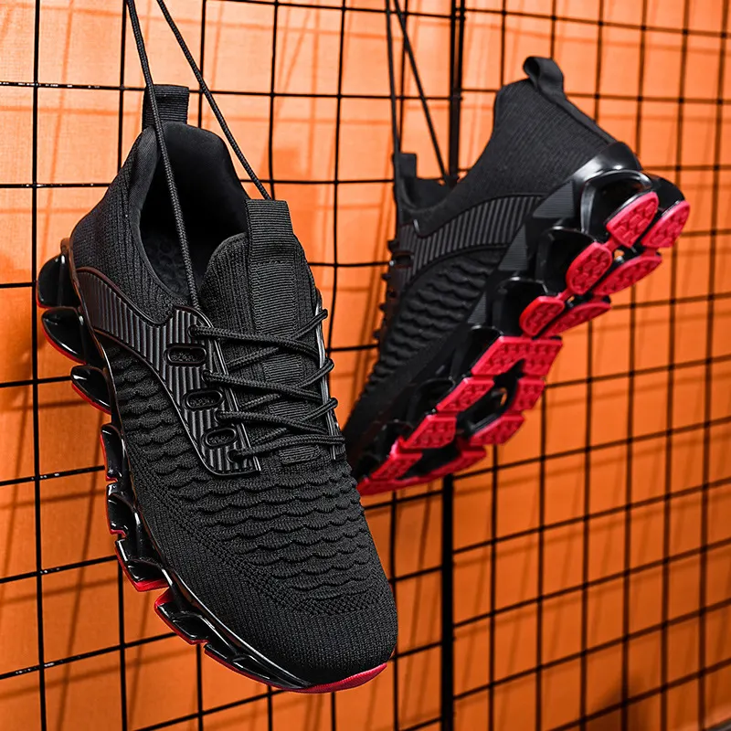 Sapatos masculinos casuais respiráveis com sola de lâmina