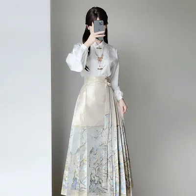 中国風 レディース服 ナショナルスタイル ツーピースセット スリム 改良型漢服