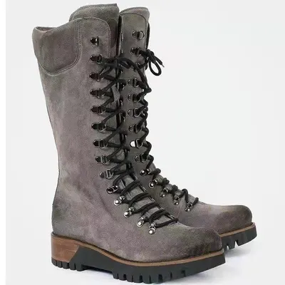 Ny höst och vinter kvinnors skor plus storlek snörning midjeboots