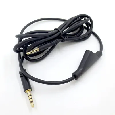 Svart gaming headset ljudkabel
