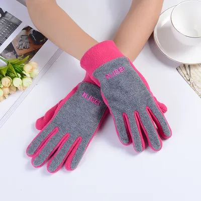 Guantes de forro polar cálidos para hombres y mujeres, forro polar engrosado para ciclismo