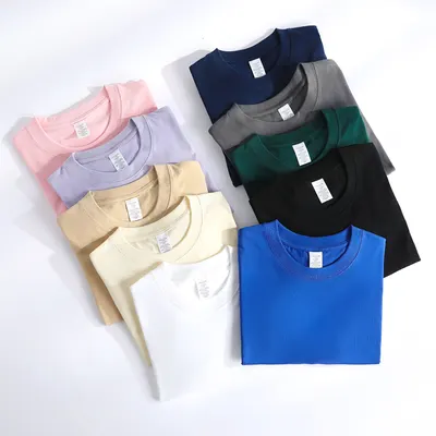 T-shirt de Manga Curta de Algodão Masculina, Gola Redonda e Ajuste Solto