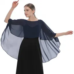 Xale de proteção solar fino e respirável em chiffon para mulher, cor sólida