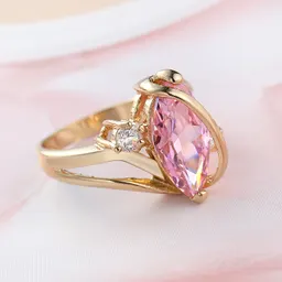 Mode elektropläterad kvinnlig diamant ring