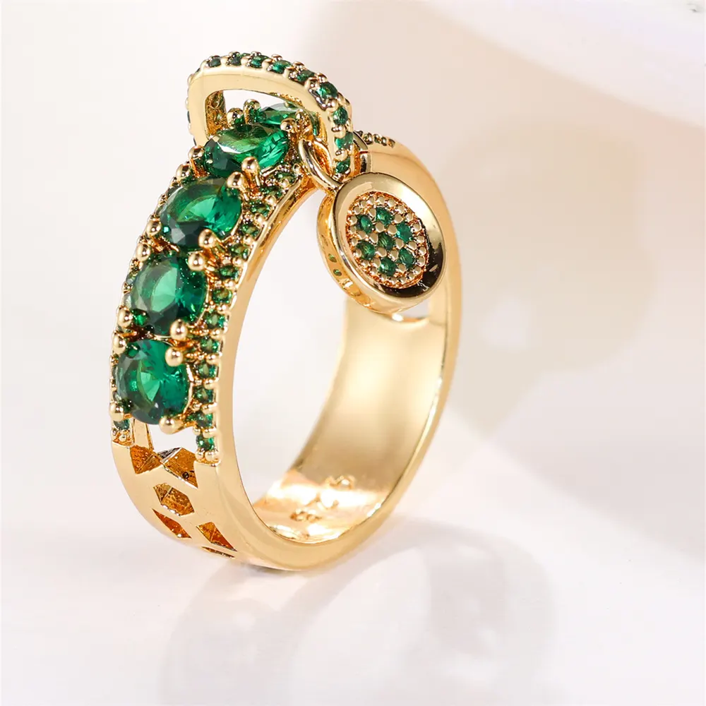 Retro rund skivring, personlig vintage nisch fingerring