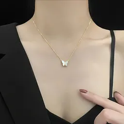 Кулон-бабочка, креативная простая женская ключичная цепочка