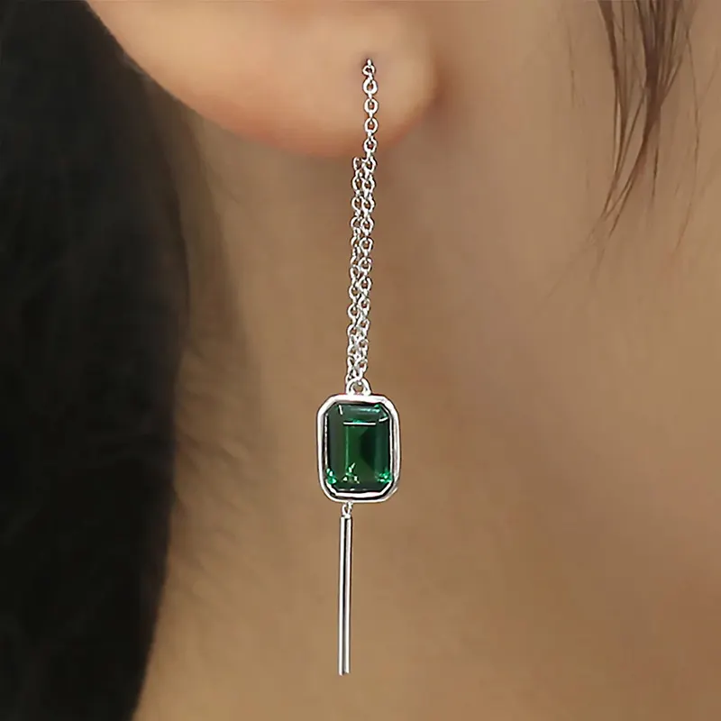 Brincos de corrente com design estilo Europa e América Cao Shi para mulher, joia geométrica chic e personalizada, popular, chamativa e de nicho