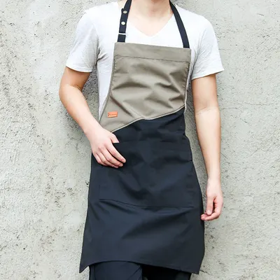 牛仔帆布围裙女美发美甲咖啡店师画画奶茶店厨房男工作服