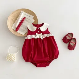 Body de algodão puro para bebé e menina, estilo princesa, fino para o verão, para engatinhar, classe A