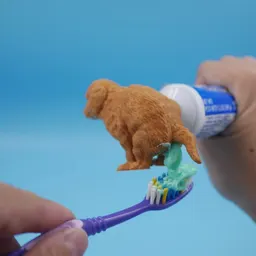 金毛寻回犬牙膏头小狗拉屎牙膏挤压器
