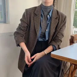 Chaqueta Clásica de Traje Francés Retro