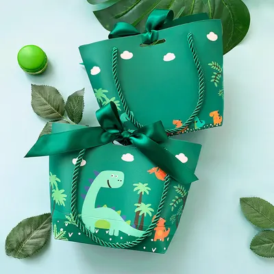 Bolsas de regalo para niños, dibujos animados, fiestas de cumpleaños, bolsas de papel personalizadas