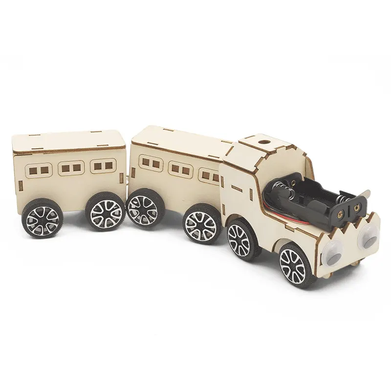 Brinquedo educacional STEM de trem elétrico DIY manual para aula de ciências do ensino fundamental, material didático tecnológico