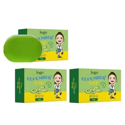 Sabonete de planta de pepino limpo e hidratante