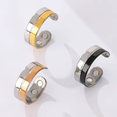 Färggradient magnetiskt nytt tvåfärgat glansigt magnetring