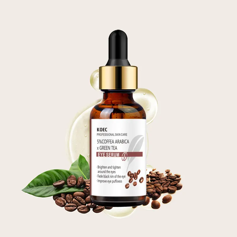 Cuidado ocular com café, clareador e hidratante