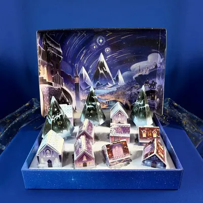 Novo calendário do Advento de Natal, contagem regressiva, caixa cega de 12 dias