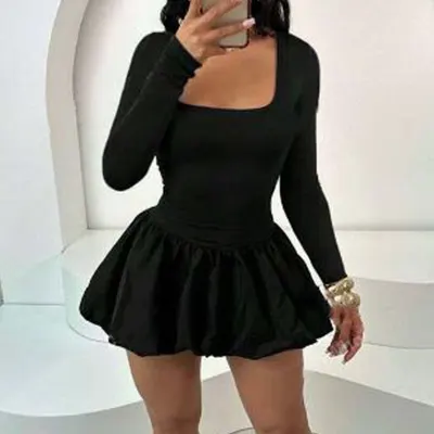 バッドレディースヘムスリングドレス