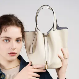 Bolsa nova de 2024, bolsa de balde, bolsa de cesto, bolsa de mulher, bolsa de mão de couro genuíno, bolsa de mãe, bolsa de casamento de noiva, de alta qualidade