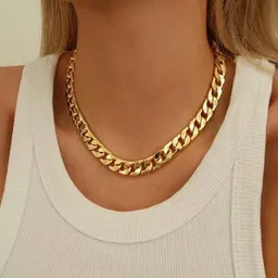 Collar Personalizado de Acero de Titanio Estilo Cubano de Moda para Hombre y Mujer