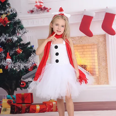 子供服アナ雪スノーマンプリンセスドレス女の子スノーマンコスチューム