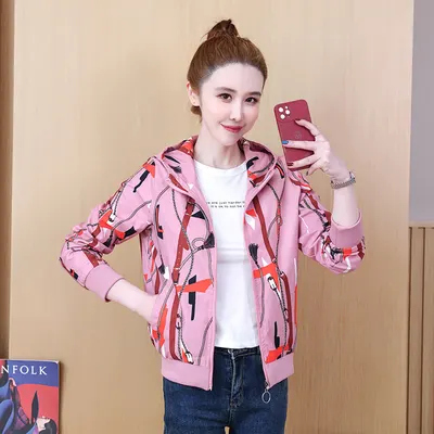 Abrigo de Otoño Invierno para Mujer Cárdigan con Capucha Doble Cara Uniforme Béisbol