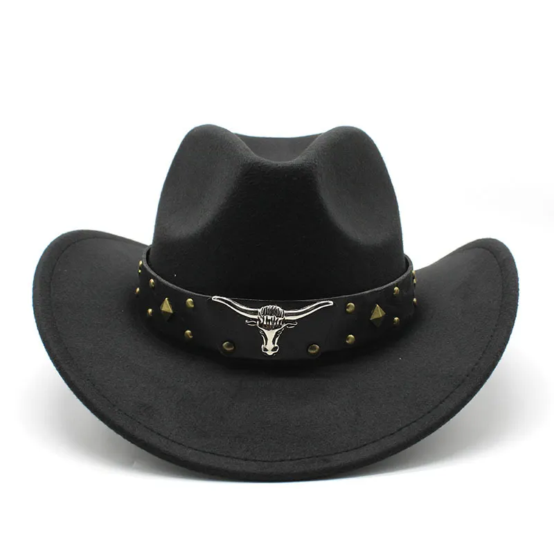 Chapéu de cowboy ocidental retrô jazz feito de poliéster