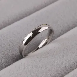 Anillo de Acero de Titanio Simple de Moda
