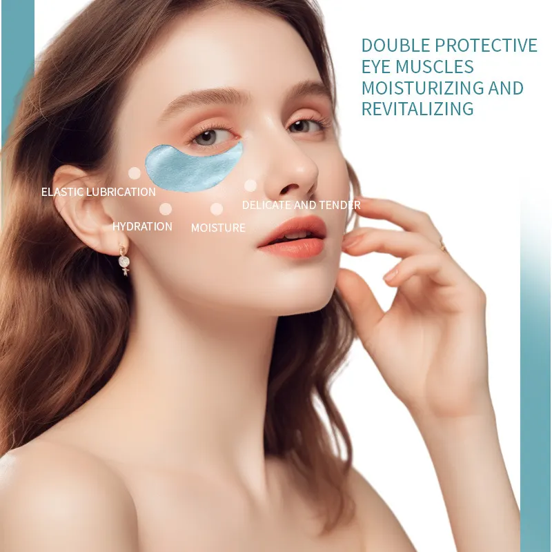 Máscara de ojos de señora de cristal con péptido de cobre, parche de hidrogel para ojos