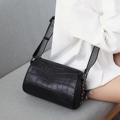 Bolsa de Ombro de Couro, Alarga Larga, Casual, Mensageiro