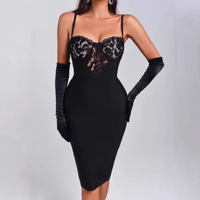 Vestido de tirantes de mujer con bordado de moda