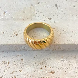 Anillo Vintage Sencillo y de Moda de Acero Inoxidable para Mujer
