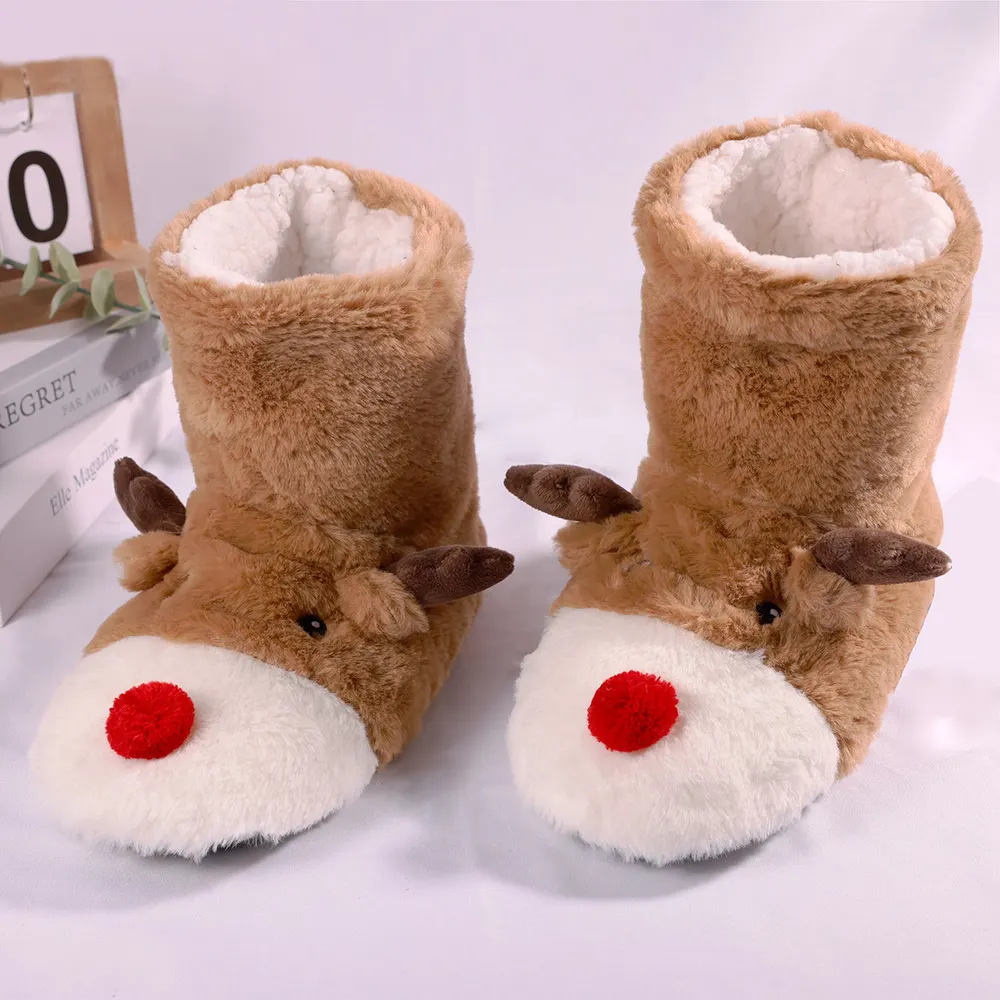 Nuevos Zapatilla de Algodón de Serie Navideña Cálida de Interior, Calcetines de Piso Cálidos al por Mayor en Stock