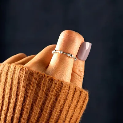 Anillo Giratorio de Plata de Ley S925 para el Estrés y la Ansiedad para Mujer