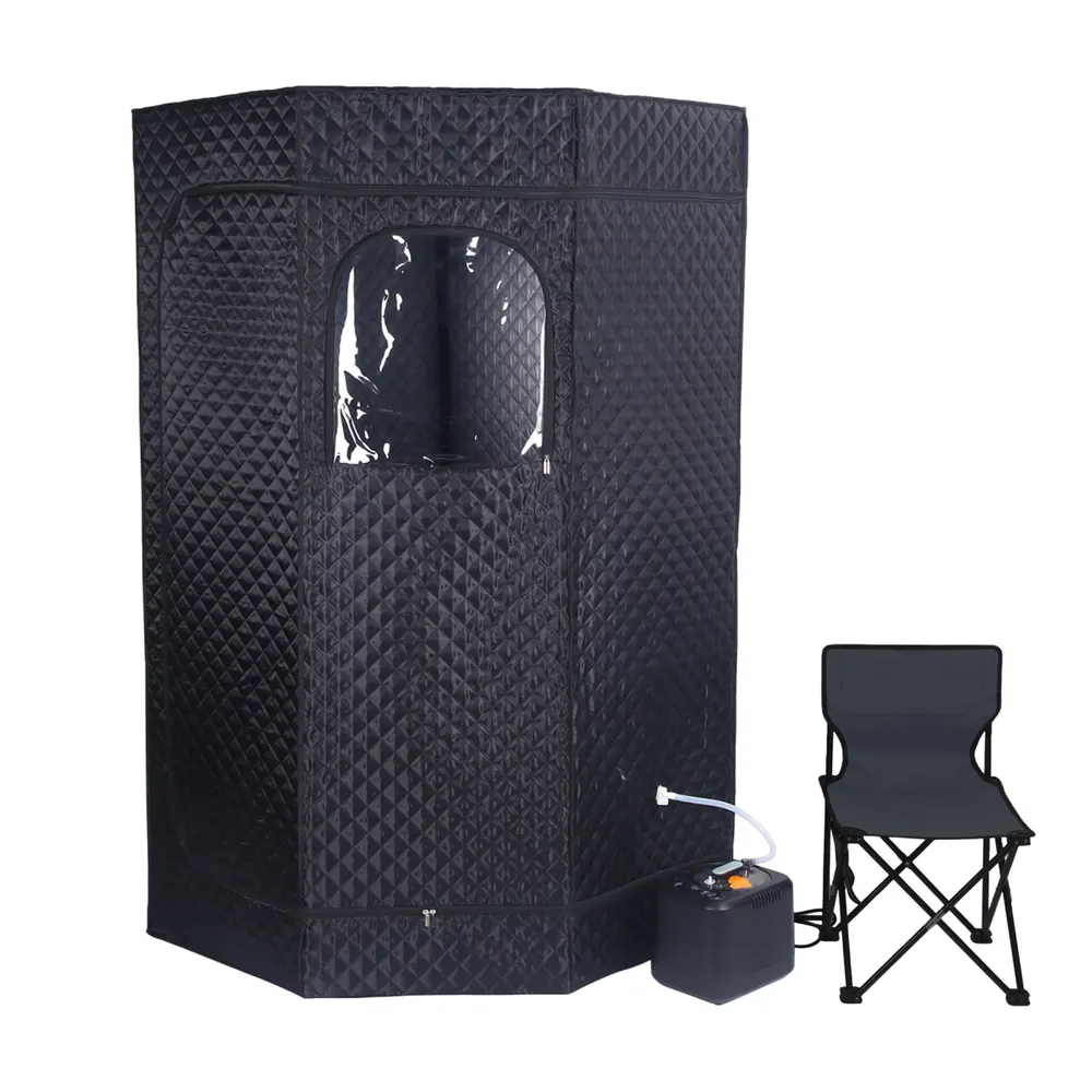 Máquina de sauna portátil dobrável com estrutura para corpo inteiro, máquina de vapor, tanque de banho