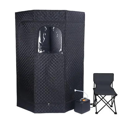 Máquina de sauna portátil dobrável com estrutura para corpo inteiro, máquina de vapor, tanque de banho