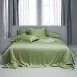Nova série de lençol e fronha de cama individual de verão de seda gelada, cor sólida, Lanjing Tencel Lyocell