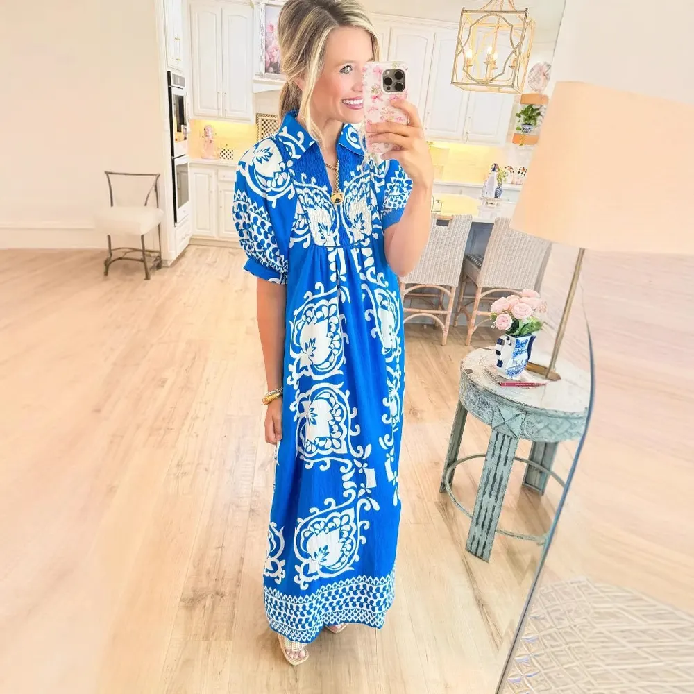 Vestido Feminino com Estampa e Modelo de Pullover