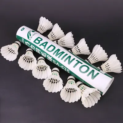 Bádminton de treino para estudantes iniciantes, durável, 12 unidades